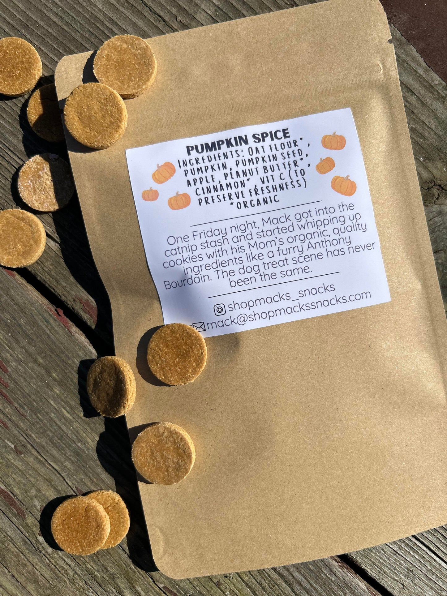 Pumpkin Spice Crunchy Dog Treats